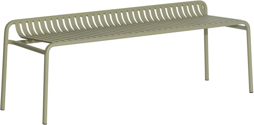 Banc de jardin bas en aluminium vert jade Week - End - Petite Friture - The Cool Republic