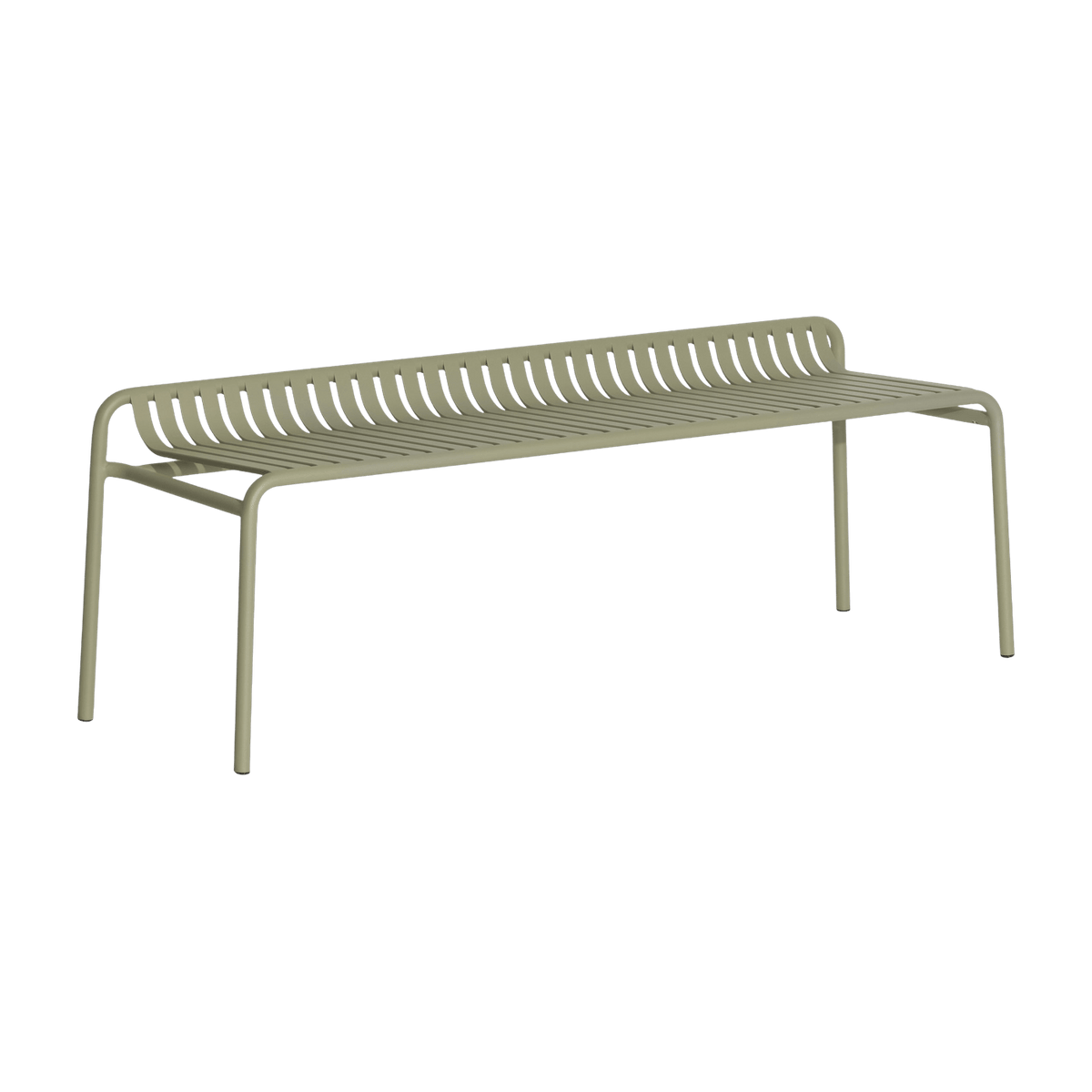 Banc de jardin bas en aluminium vert jade Week-End - Petite Friture - The Cool Republic