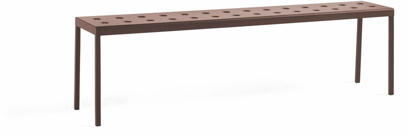 Banc de jardin en acier rouge 165 cm Balcony - HAY - The Cool Republic