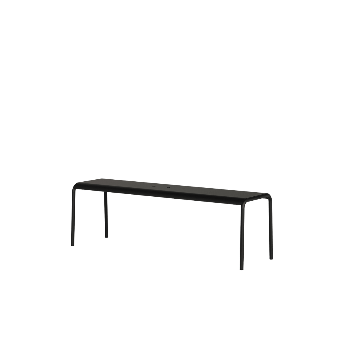 Banc de jardin en acier thermolaqué inoxydable noir 140x42x45cm Panorama - TIPTOE - The Cool Republic