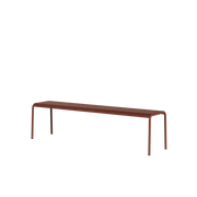 Banc de jardin en acier thermolaqué inoxydable rouge brique 170x42x45cm Panorama - TIPTOE - The Cool Republic