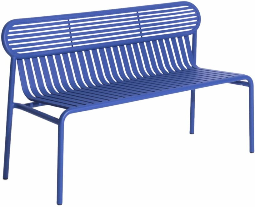 Banc de jardin en aluminium bleu Week - End - Petite Friture - The Cool Republic