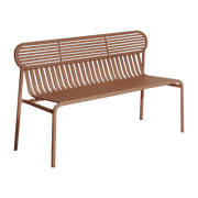 Banc de jardin en aluminium terracotta Week-End - Petite Friture - The Cool Republic
