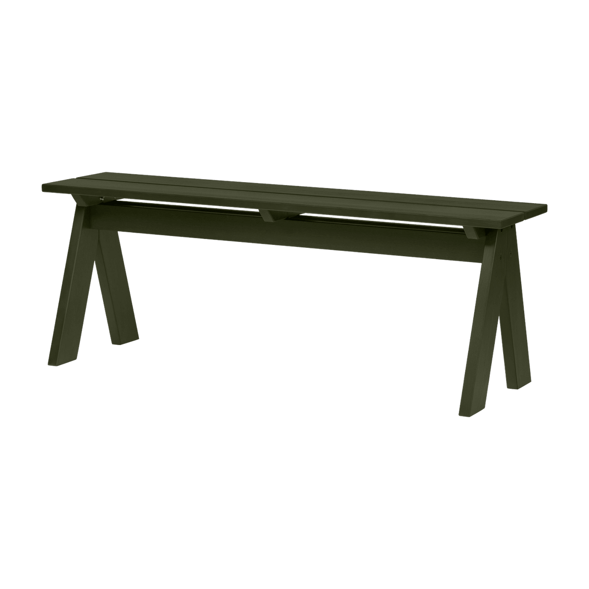 Banc de jardin en bois de pin massif vert forêt 120x40x44cm Navo - noo.ma - The Cool Republic