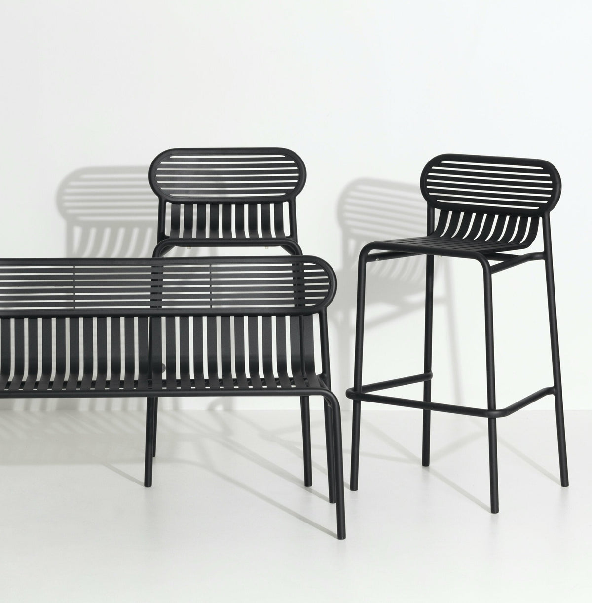 Banc de jardin noir Week - End - Petite Friture - The Cool Republic