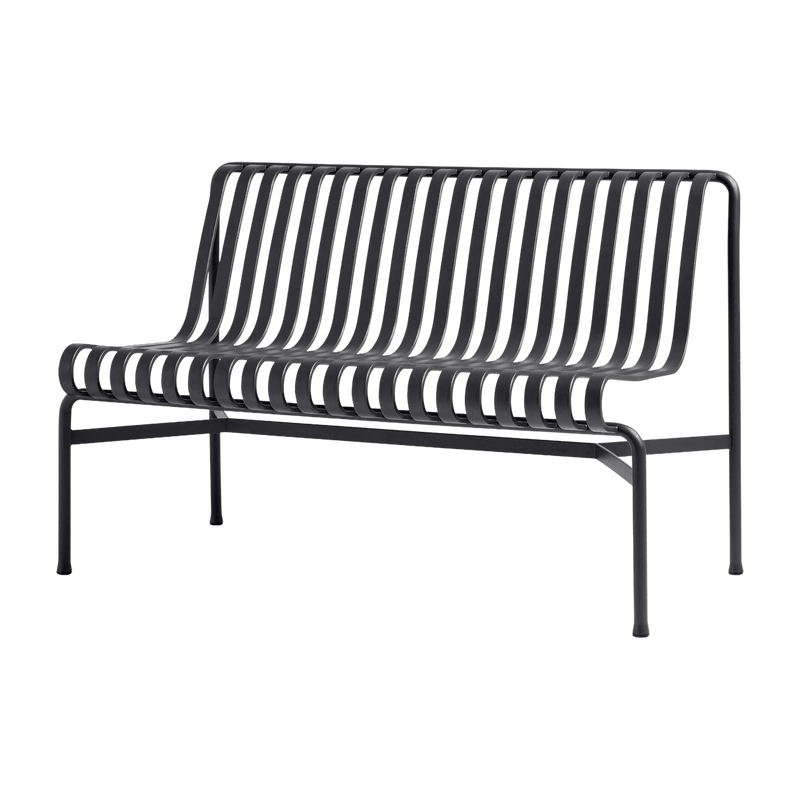 Banc de jardin sans accoudoirs en métal anthracite Palissade - HAY - The Cool Republic