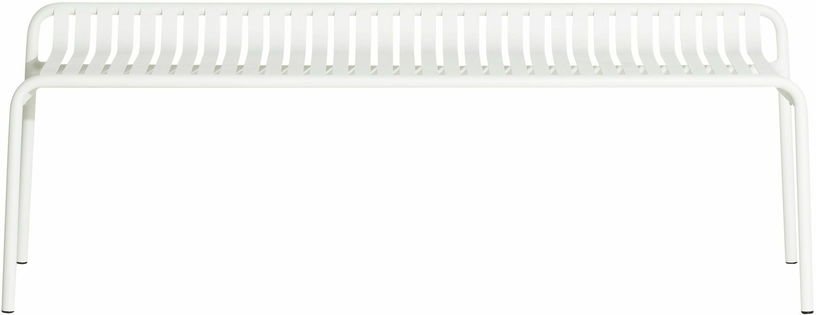 Banc de jardin sans dossier blanc 156 x 48 cm Week - end - The Cool Republic