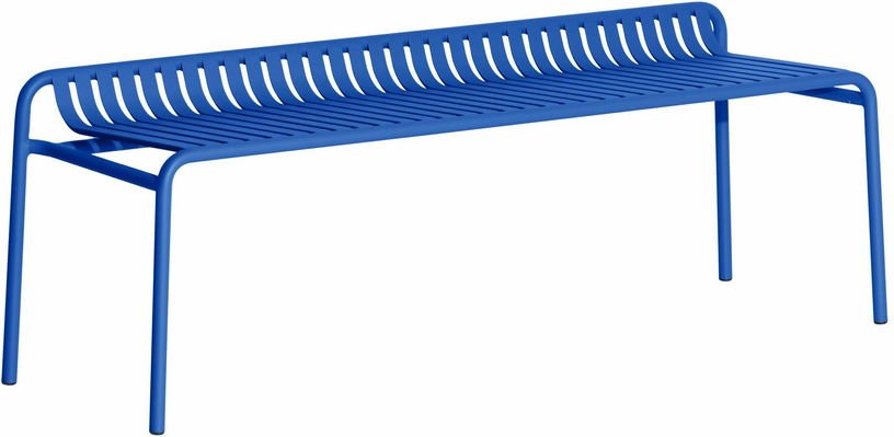 Banc de jardin sans dossier bleu 156 x 48 cm Week - end - The Cool Republic