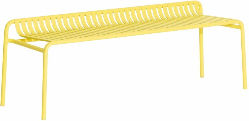 Banc de jardin sans dossier jaune 156 x 48 cm Week - end - The Cool Republic