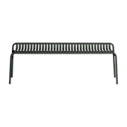 Banc de jardin sans dossier noir 156 x 48 cm Week-end - The Cool Republic
