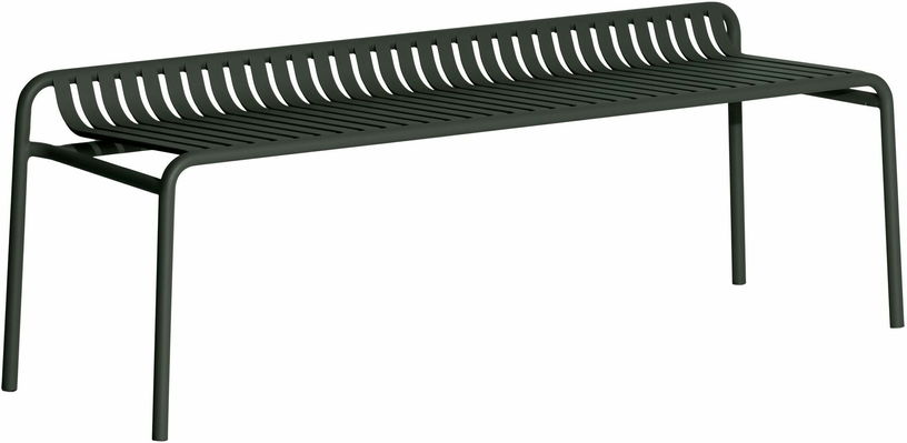 Banc de jardin sans dossier noir 156 x 48 cm Week - end - The Cool Republic
