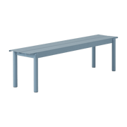 Banc d'extérieur en acier bleu ciel 170 x 34 cm Linear - Muuto - The Cool Republic