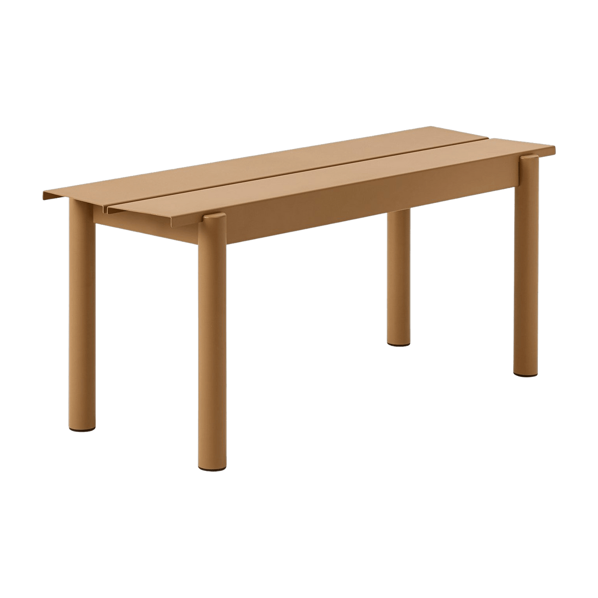Banc d'extérieur en acier orange 110 x 34 cm Linear - Muuto - The Cool Republic