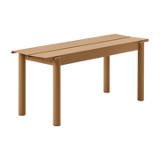 Banc d'extérieur en acier orange 110 x 34 cm Linear - Muuto - The Cool Republic