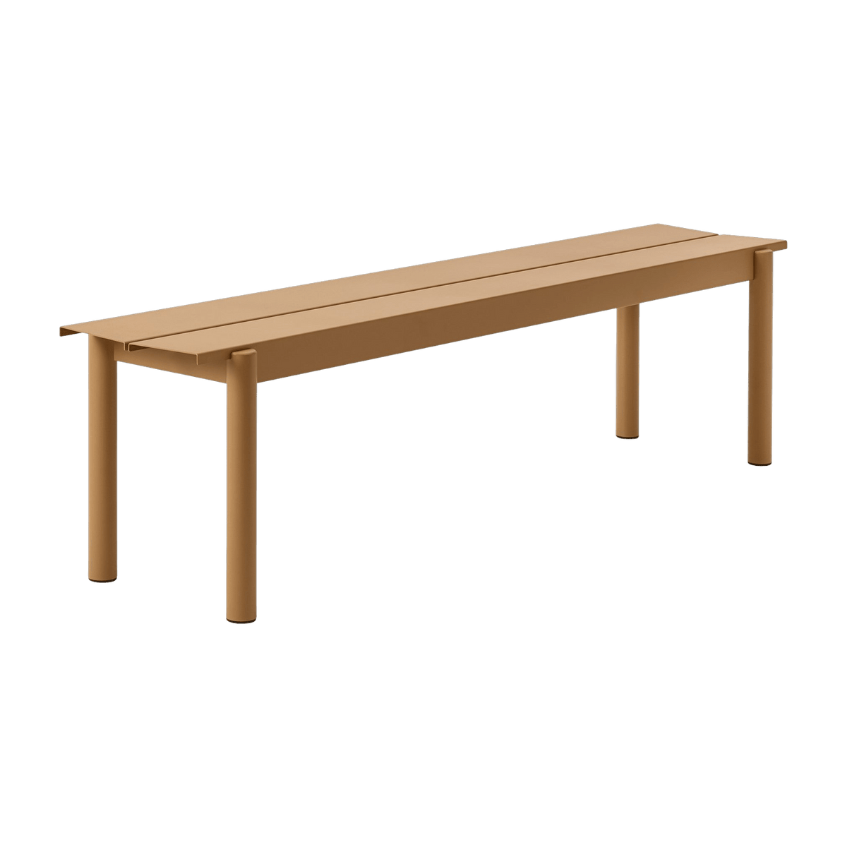 Banc d'extérieur en acier orange 170 x 34 cm Linear - Muuto - The Cool Republic