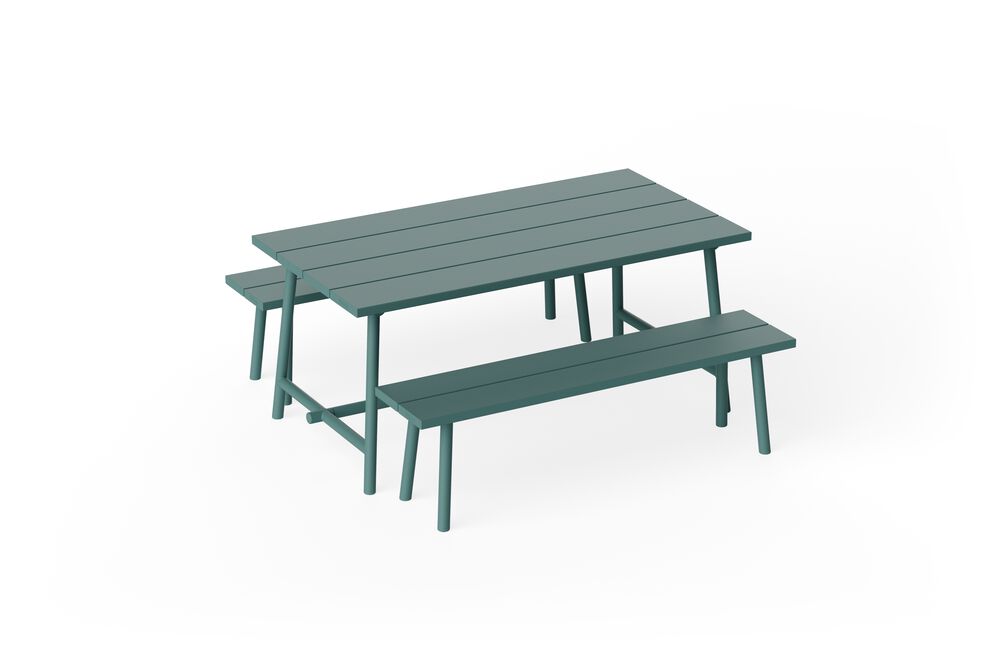 Banc d'extérieur en aluminium vert 160x40x46,5cm Fred's - Fatboy - The Cool Republic