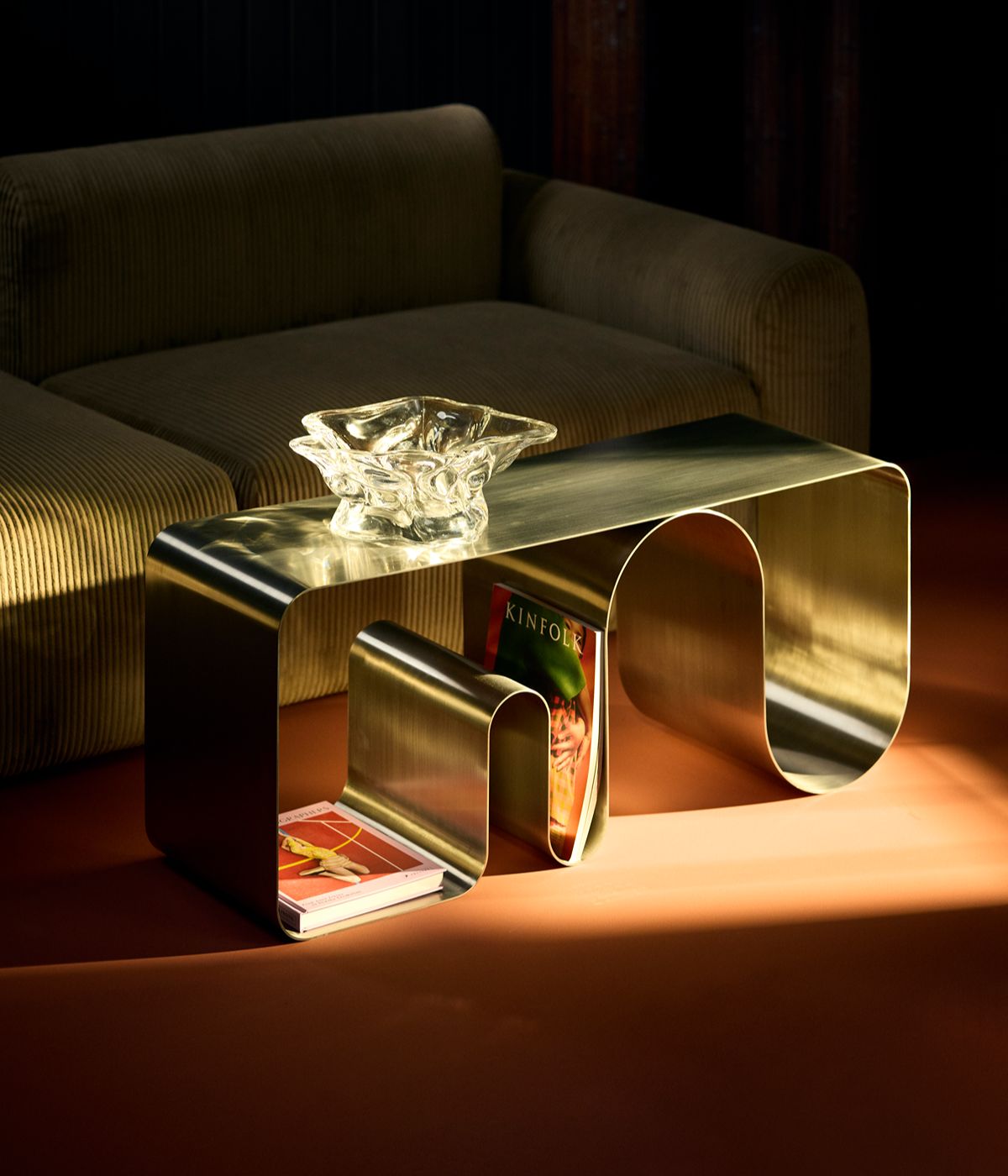Banc en acier chrome plein 100x32x43,2cm Curva - AYTM - The Cool Republic