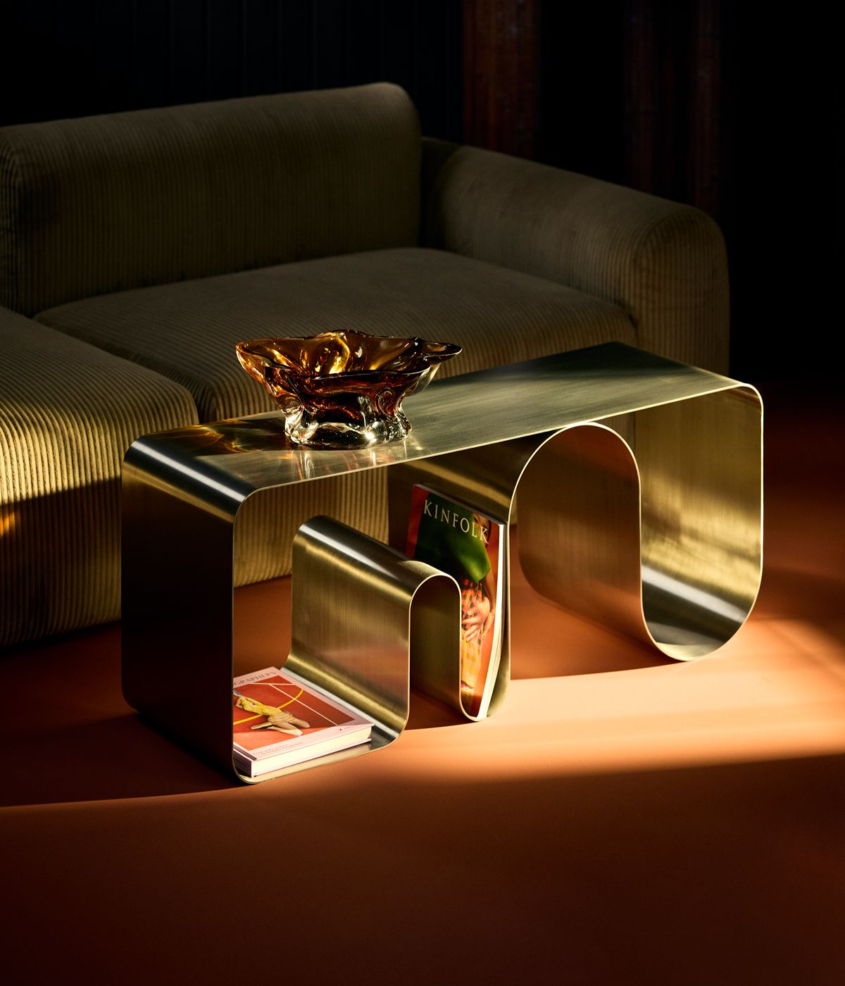 Banc en acier chrome plein 100x32x43,2cm Curva - AYTM - The Cool Republic