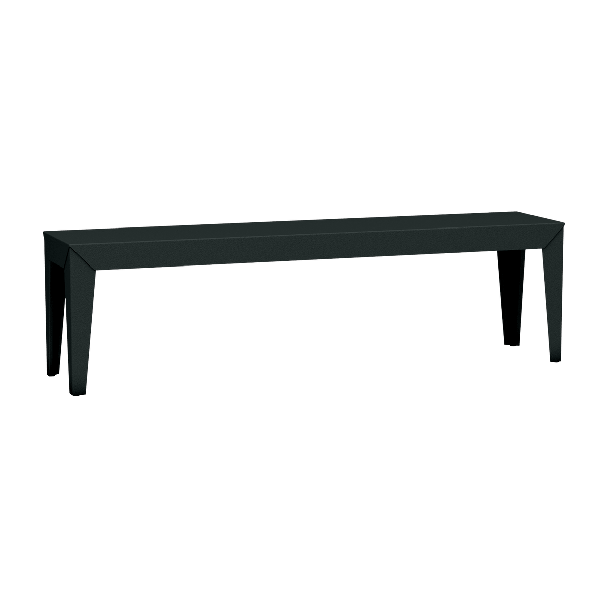 Banc en acier mat anthracite 160 cm Zef - Matière Grise - The Cool Republic