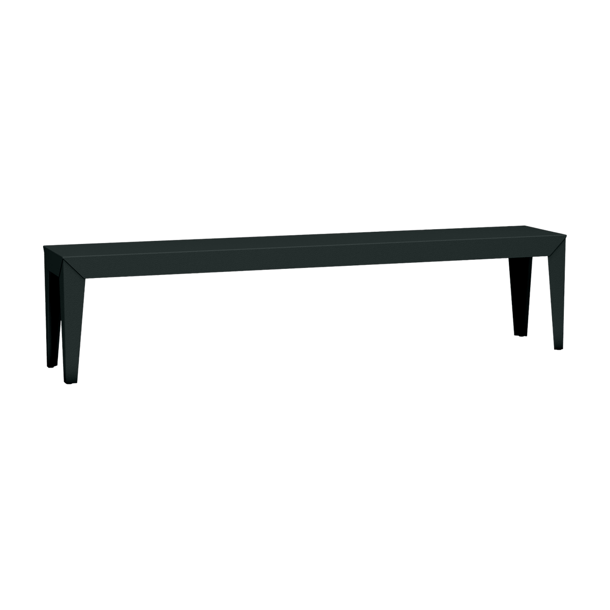 Banc en acier mat anthracite 195 cm Zef - Matière Grise - The Cool Republic