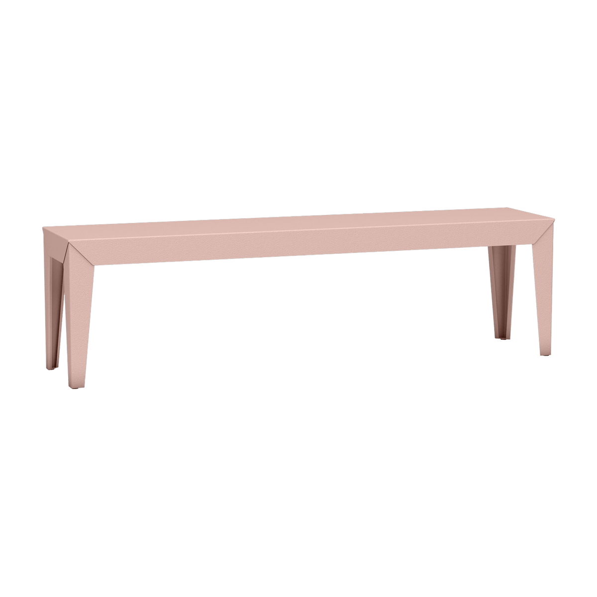Banc en acier mat baby pink 160 cm Zef - Matière Grise - The Cool Republic