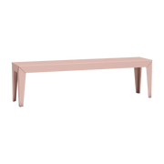 Banc en acier mat baby pink 160 cm Zef - Matière Grise - The Cool Republic