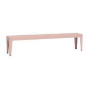 Banc en acier mat baby pink 195 cm Zef - Matière Grise - The Cool Republic