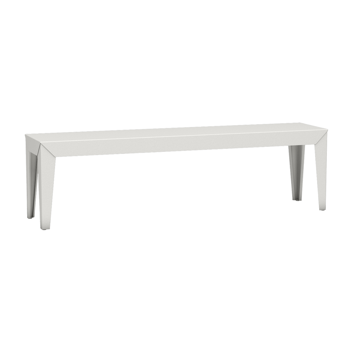 Banc en acier mat blanc 160 cm Zef - Matière Grise - The Cool Republic