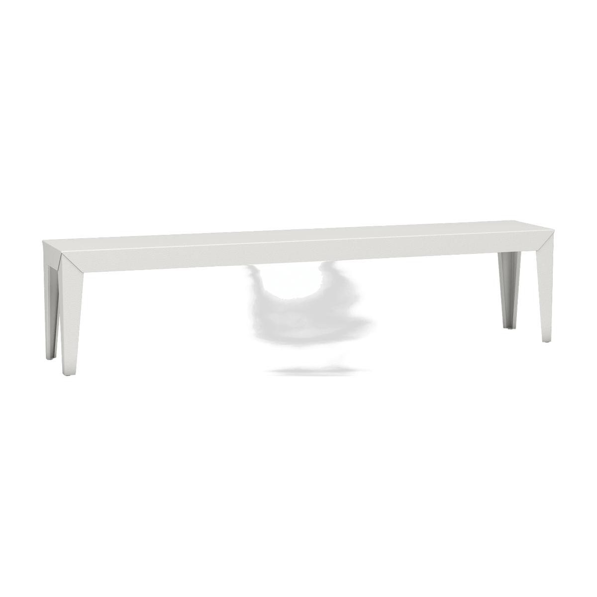 Banc en acier mat blanc 195 cm Zef - Matière Grise - The Cool Republic