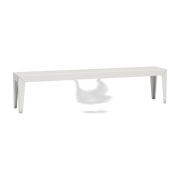 Banc en acier mat blanc 195 cm Zef - Matière Grise - The Cool Republic