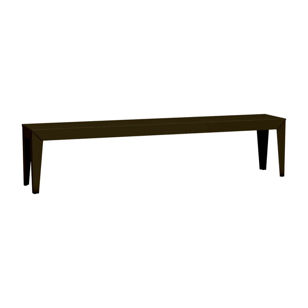 Banc en acier mat bronze 195 cm Zef - Matière Grise - The Cool Republic
