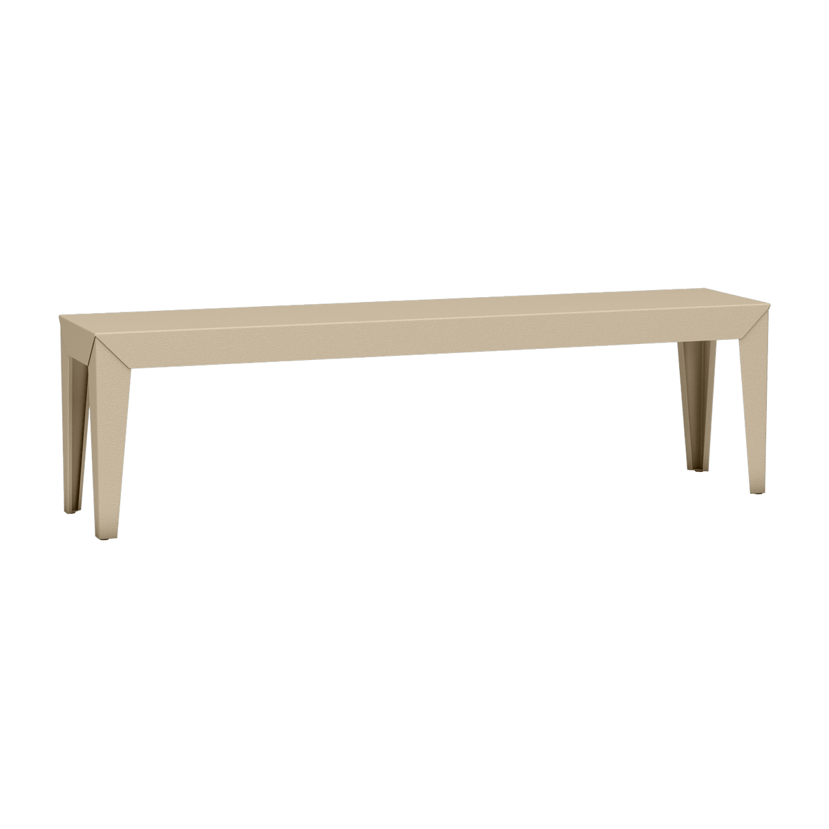 Banc en acier mat crème 160 cm Zef - Matière Grise - The Cool Republic