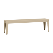 Banc en acier mat crème 160 cm Zef - Matière Grise - The Cool Republic