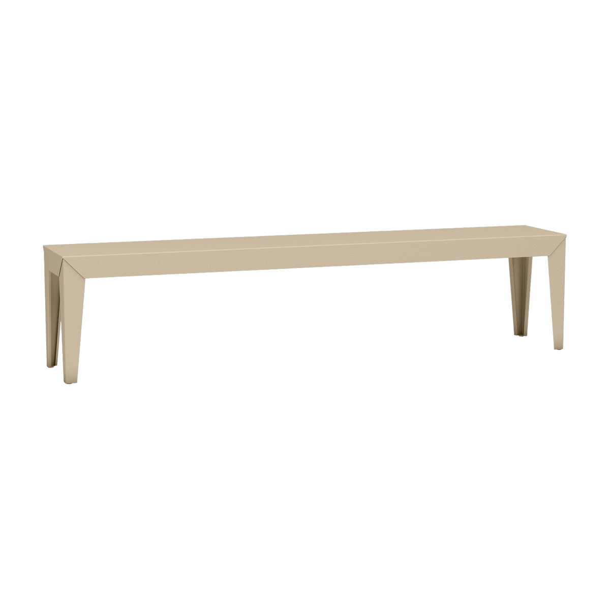Banc en acier mat crème 195 cm Zef - Matière Grise - The Cool Republic
