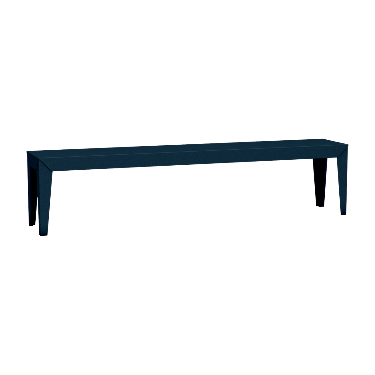 Banc en acier mat denim 195 cm Zef - Matière Grise - The Cool Republic