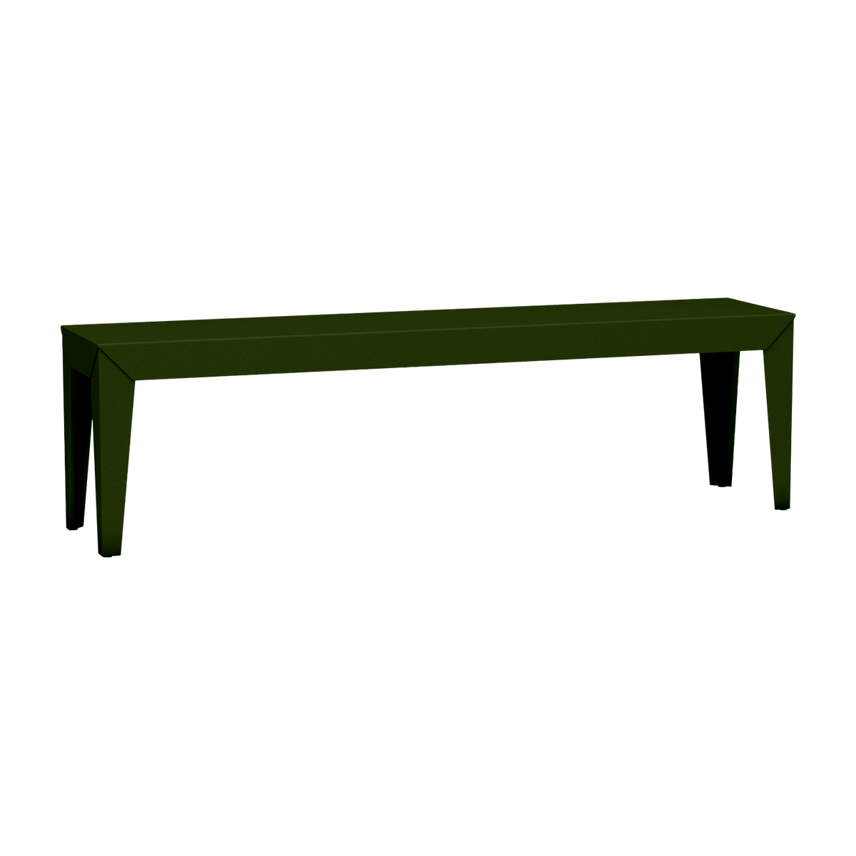 Banc en acier mat kaki 160 cm Zef - Matière Grise - The Cool Republic