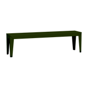Banc en acier mat kaki 160 cm Zef - Matière Grise - The Cool Republic