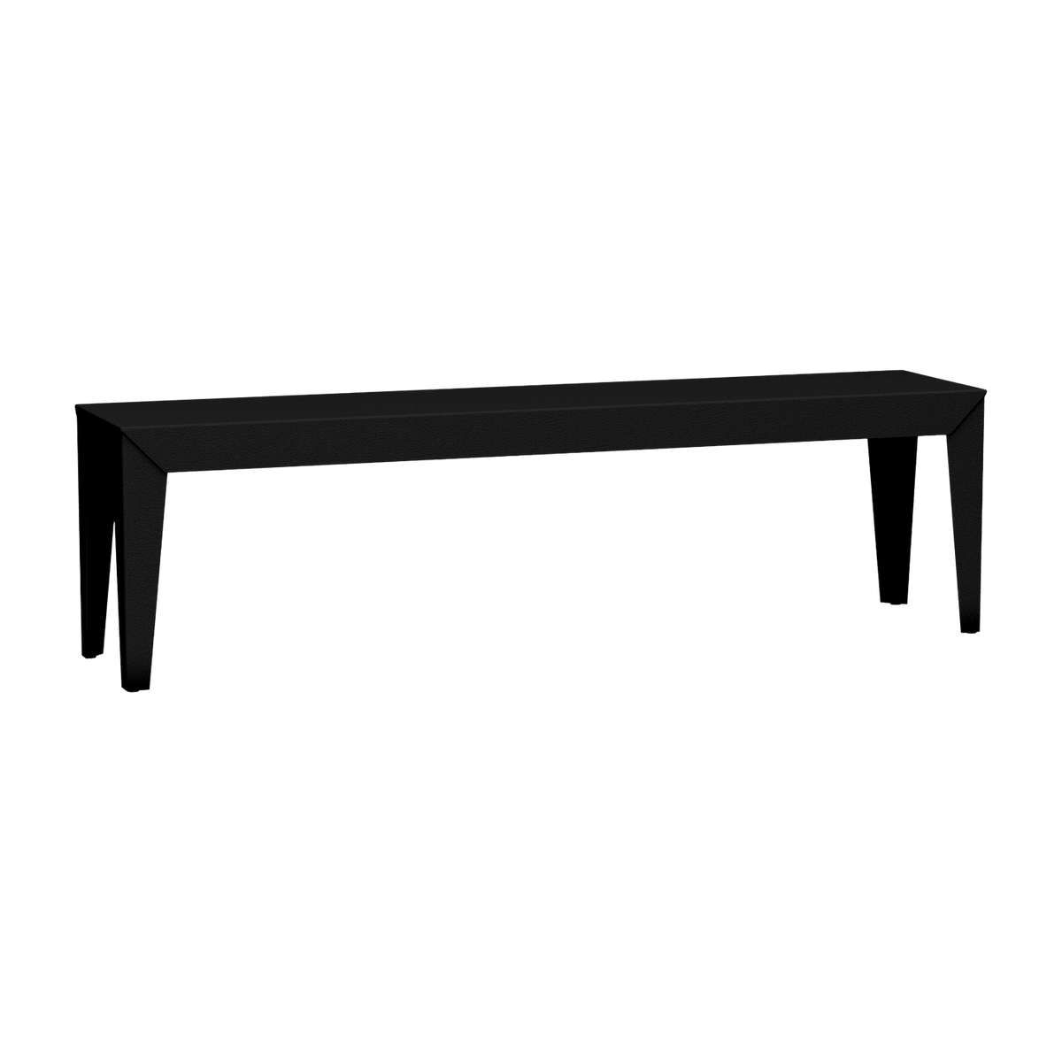Banc en acier mat noir mat 160 cm Zef - Matière Grise - The Cool Republic