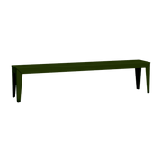 Banc en acier mat olive 195 cm Zef - Matière Grise - The Cool Republic