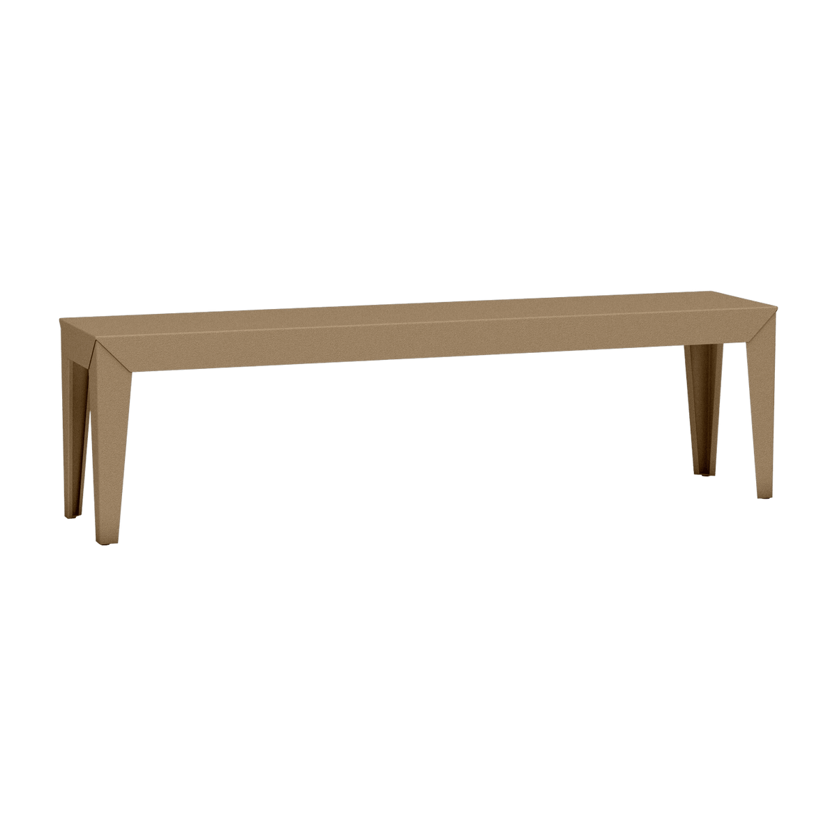 Banc en acier mat sable 160 cm Zef - Matière Grise - The Cool Republic