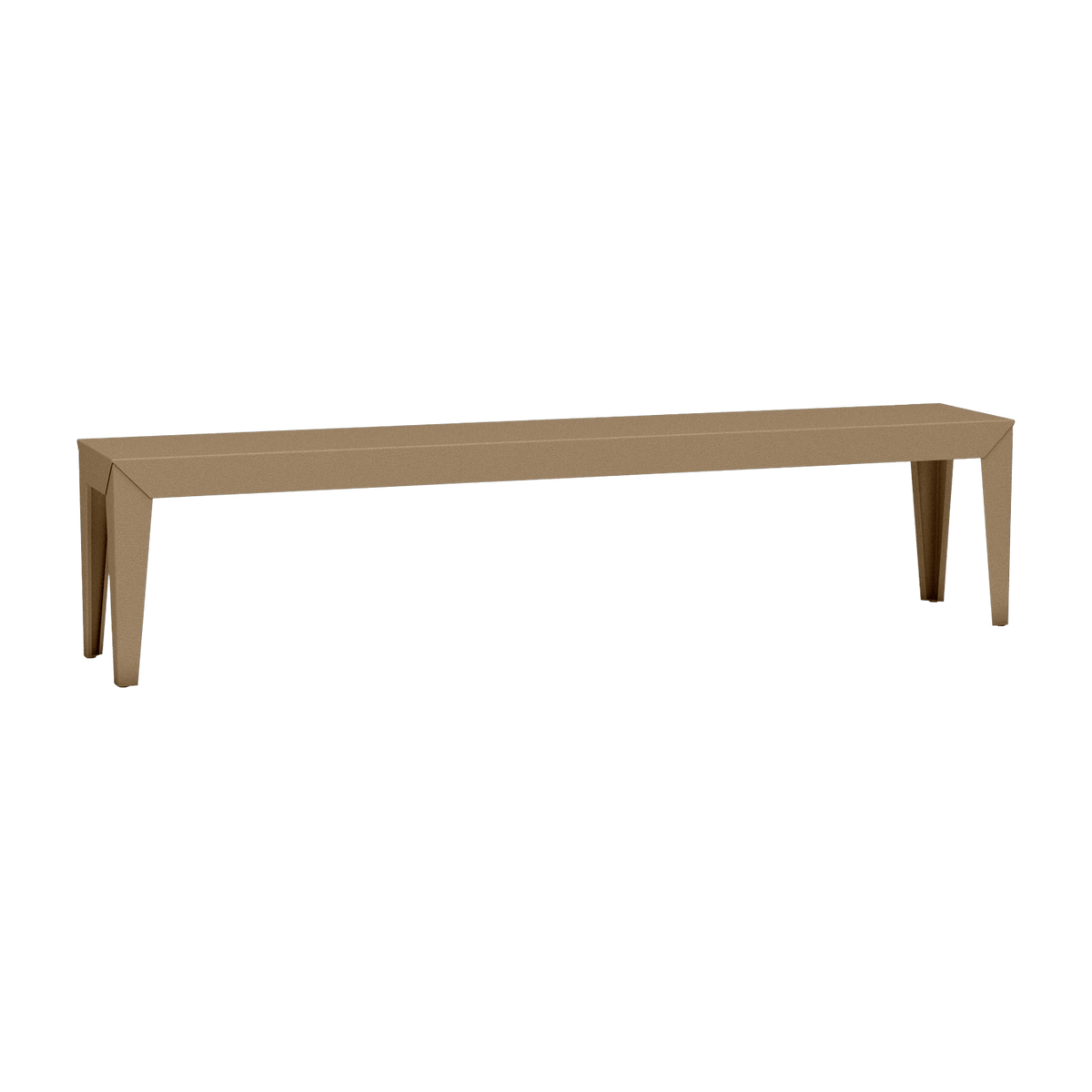 Banc en acier mat sable 195 cm Zef - Matière Grise - The Cool Republic