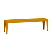 Banc en acier mat safran 160 cm Zef - Matière Grise - The Cool Republic