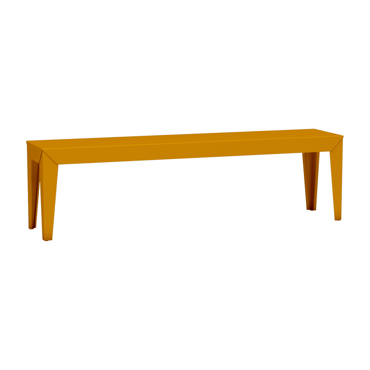 Banc en acier mat safran 160 cm Zef - Matière Grise - The Cool Republic
