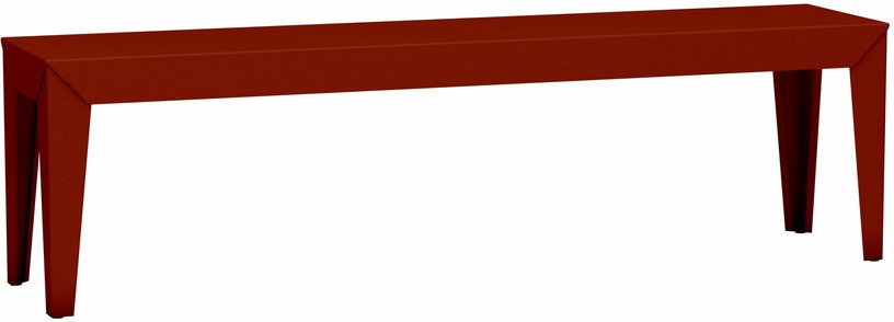 Banc en acier mat terracotta 160 cm Zef - Matière Grise - The Cool Republic