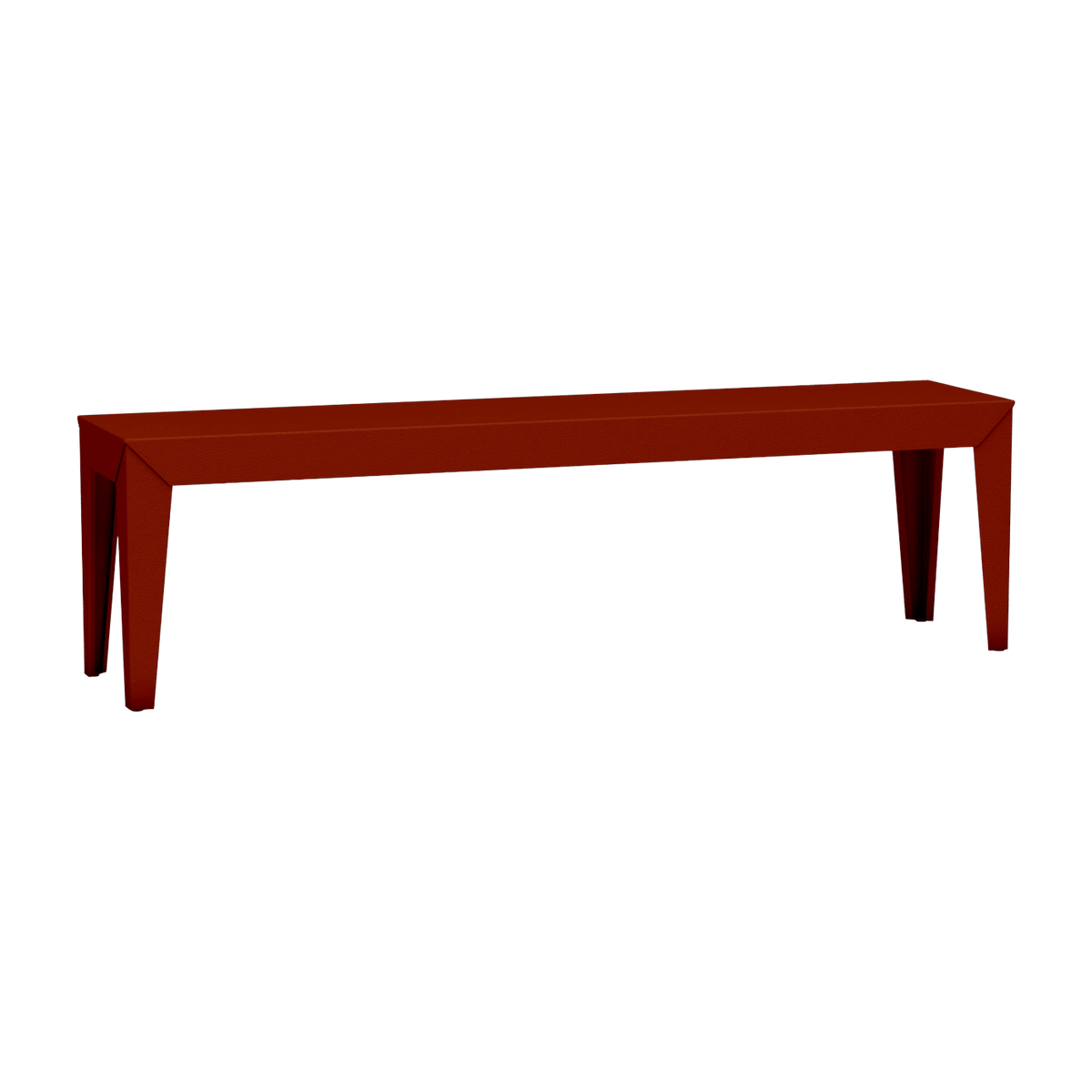 Banc en acier mat terracotta 160 cm Zef - Matière Grise - The Cool Republic