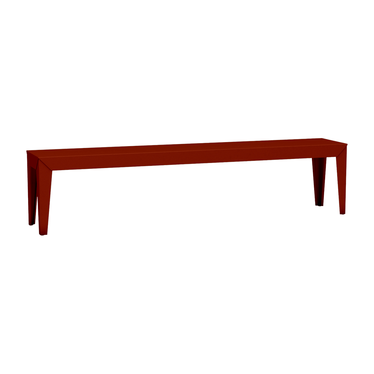 Banc en acier mat terracotta 195 cm Zef - Matière Grise - The Cool Republic