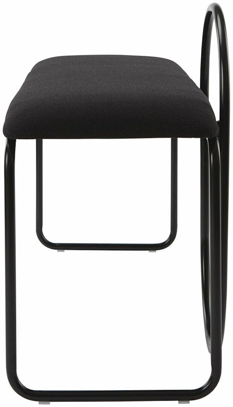 Banc en bouclé gris anthracite 110 x 39 cm Angui - AYTM - The Cool Republic