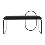 Banc en bouclé gris anthracite 110 x 39 cm Angui - AYTM - The Cool Republic