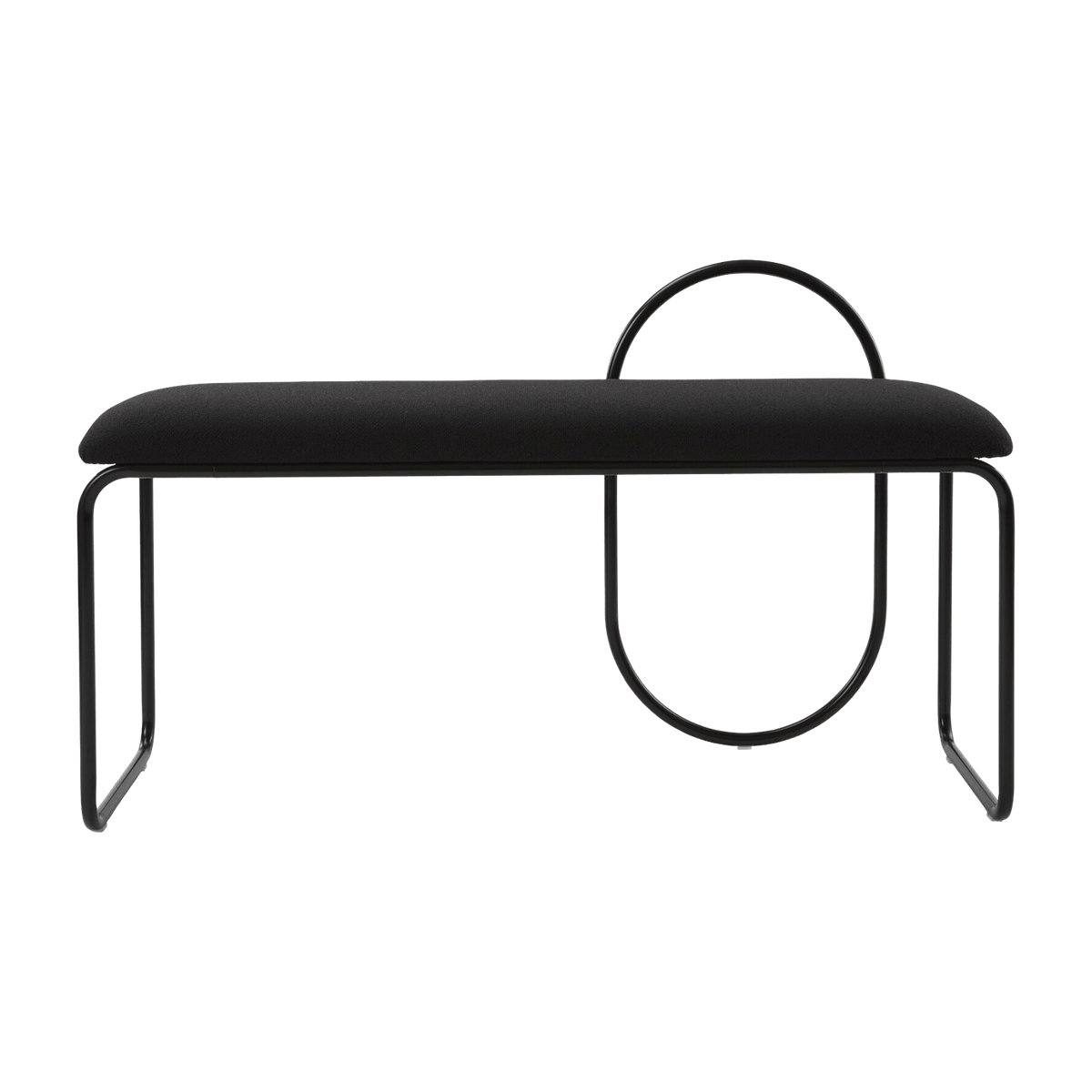 Banc en bouclé gris anthracite 110 x 39 cm Angui - AYTM - The Cool Republic
