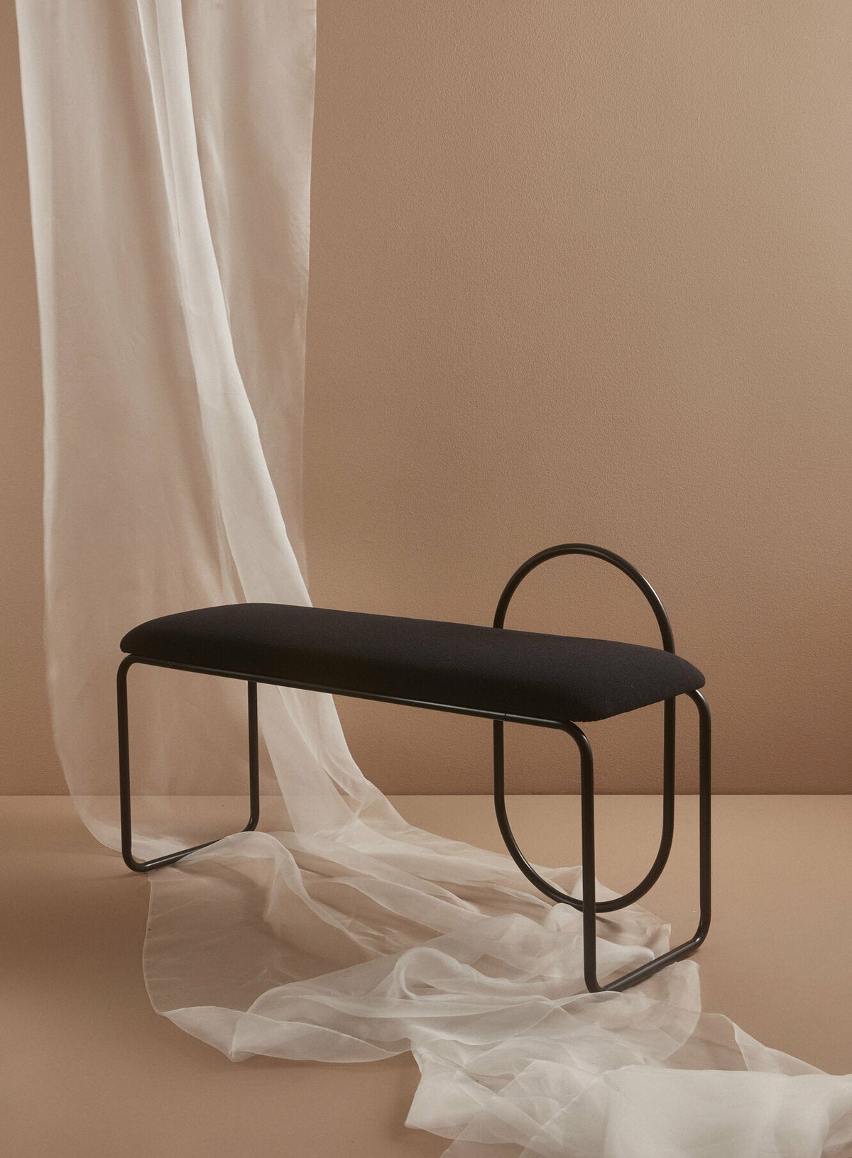Bench in charcoal grey 110 x 39 cm Angui - AYTM - The Cool Republic